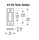 Adams Rite 4170 Trim Strike for 4070 Short Throw Deadbolt