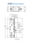 Adams Rite 2190-301-101 Dual Force Interconnected Deadbolt/Deadlatch w/ Trim Set - Curve Lever, No Strike, 1-1/8" Backset