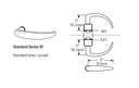 Adams Rite 2190-311-201 Dual Force Interconnected Deadbolt/Deadlatch w/ Electrified Trim Set - Curve Lever, Flat Strike, 1-1/8" Backset