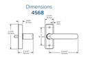 Adams Rite 4568 Flat Euro Lever Trim without Return