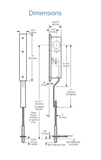 Adams Rite 1870HM Cylinder-Operated Flush Bolt w/ Flat Faceplate for Hollow Metal