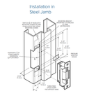 Adams Rite 7270 Fire-Rated Electric Strike for Mortise/Cylindrical Locks, Hollow Metal Jamb