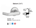 Schlage S40D SAT Privacy Lever Lock, Saturn Style