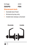 Schlage S80JD JUP Storeroom Lever Lock, Accepts Large Format IC Core