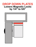 Alarm Controls AM6332 1/2" Drop Down Plates for Double Locks - 1200 lbs., Aluminum Finish