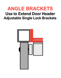 Alarm Controls AM3325 3/16" Adjustable Single Lock L Bracket for 600 Series Locks, Aluminum Finish