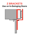 Alarm Controls AM6375 Z Brackets for 1200 Series Double Magnetic Locks, Aluminum Finish