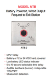 Alarm Controls NTB-2 Battery Powered No Touch Sensor w/ Double Gang Wall Plate