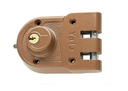 Yale 197 1/4 Jimmy Proof Deadlock, Double Cylinder, Angle Strike, Sprayed Bronze Finish