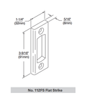 Accentra (Yale) 112 1/4F Heavy Duty Double Cylinder Auxiliary Deadbolt w/ Flat Strike, Sprayed Brass Finish