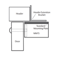 Securitron HEB-MM15 Header Extension Bracket for MM15 Magnalock