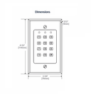 Securitron DK-16P DK16 Keypad Replacement, Stainless Steel