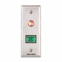 Securitron PB3N 1" x 3/4" Illuminated "Push to Exit" Button, Momentary Contact, Narrow Stile