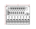 Securitron PDB-8F8R Power Distribution Board, 8 Glass Fused Outputs w/ Relays, Fire Trigger