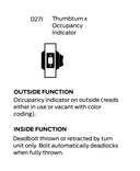Falcon D271 Thumbturn x Occupancy Indicator Deadbolt