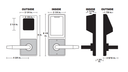 Alarm Lock PDL3000IC Trilogy Digital Prox Card Lock w/ Audit Trail, SFIC Prep, Less Core