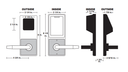 Alarm Lock PDL3000IC-S Trilogy Digital Prox Card Lock w/ Audit Trail, Schlage LFIC Prep, Less Core