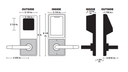 Alarm Lock PDL3000IC-R Trilogy Digital Prox Card Lock w/ Audit Trail, Sargent LFIC Prep, Less Core