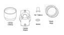 Alarm Lock ET-C US26D Corbin Rim Cylinder Adapter Kit, Satin Chrome