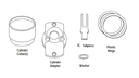 Alarm Lock ET-YIC US26D Yale LFIC Rim Cylinder Adaptor Kit, Satin Chrome