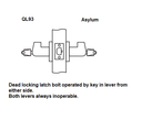 Arrow QL93-SR Grade 1 Asylum Cylindrical Lever Lock