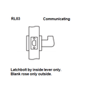 Arrow RL03-SR Grade 2 Communicating Cylindrical Lever Lock w/ Sierra Lever Style