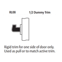 Arrow RL08-SR Grade 2 Single Dummy Cylindrical Lever Trim w/ Sierra Lever Style