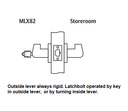 Arrow MLX82-SR Grade 2 Storeroom Cylindrical Lever Lock w/ Sierra Lever Style