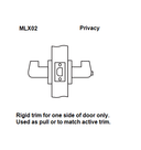 Arrow MLX02-SR Grade 2 Privacy Cylindrical Lever Lock w/ Rigid Sierra Lever Style