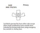 Arrow GL02-SR Grade 1 Privacy Cylindrical Lever Lock w/ Sierra Lever Style