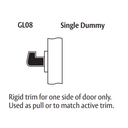 Arrow GL08-SR Grade 1 Single Dummy Cylindrical Lever Trim w/ Sierra Lever Style