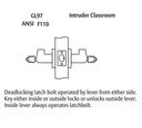Arrow GL97-SR-26D Classroom Security Cylindrical Lever Lock w/ Sierra Lever Style, Satin Chrome Finish