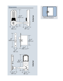 Dormakaba E-Plex E5766 Electronic Pushbutton Mortise Prox Lock, No Deadbolt