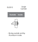 Corbin Russwin DL3013 Single Cylinder Cylindrical Deadlock