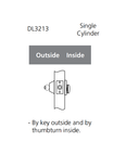 Corbin Russwin DL3213 Grade 1 Single Cylinder Cylindrical Deadlock