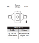 Arrow D62 Grade 1 Double Cylinder Deadbolt