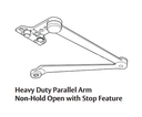 Arrow DCN516-2 Grade 1 Stop Surface Closer, Tri Mount Push or Pull Side Mounting, Double Lever Arm Heavy Duty w/ Dead Stop, Size 1-6