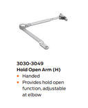 LCN 3032-H Concealed Hold Open Arm Door Closer, In Door, Size 2