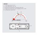 Dormakaba BTS75VD Concealed Door Floor Closer, Non-Hold Open, 3/4"Offset, Size 1-4