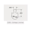 BEST 1E74-C265RP3 7-pin Mortise Cylinder, SFIC Housing, 1-1/4" w/ C265 Cam