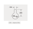 BEST 1E7422C181RP3 1-3/8" Mortise Cylinder, SFIC Housing, 7- pin w/ C181 Cam