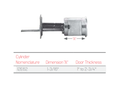 BEST 12E62-S2RP 1-3/16" Rim Cylinder, SFIC Housing, 6-pin w/ Standard Spindle