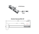 SDC LR100ARK QuietDuo Retrofit Electric Latch Retraction/Dogging Kit for Adams Rite Exit Devices, 36"-48" Opening