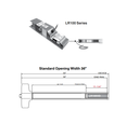 SDC LR100VDK22 QuietDuo Retrofit Electric Latch Retraction/Dogging Kit for Von Duprin 22 Series, 36"-48" Opening