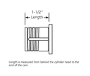 Corbin Russwin 1000-112 1-1/2" 6-pin Mortise Cylinder