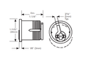 Sargent 42 1-1/4" 6-pin Mortise Cylinder