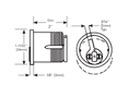 Sargent 48 2" 6-pin Mortise Cylinder