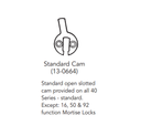 Sargent 124-46 1-3/4" Turn Knob Mortise Cylinder