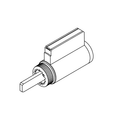 Falcon A23151-06 5-pin Key in Lever Cylinder w/ G Keyway for RU/T Series (381 inside)