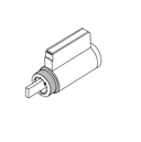 Falcon A23165-02 6-pin Key in Lever Cylinder w/ G Keyway for B Series (except B611)